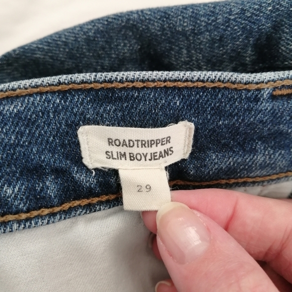 Madewell Roadtripper Slim Boyjeans in Aylesbury Wash Comfort Denim Ankle 29 (8) - Picture 11 of 16